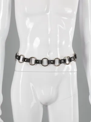 Leather Belt with O-Rings