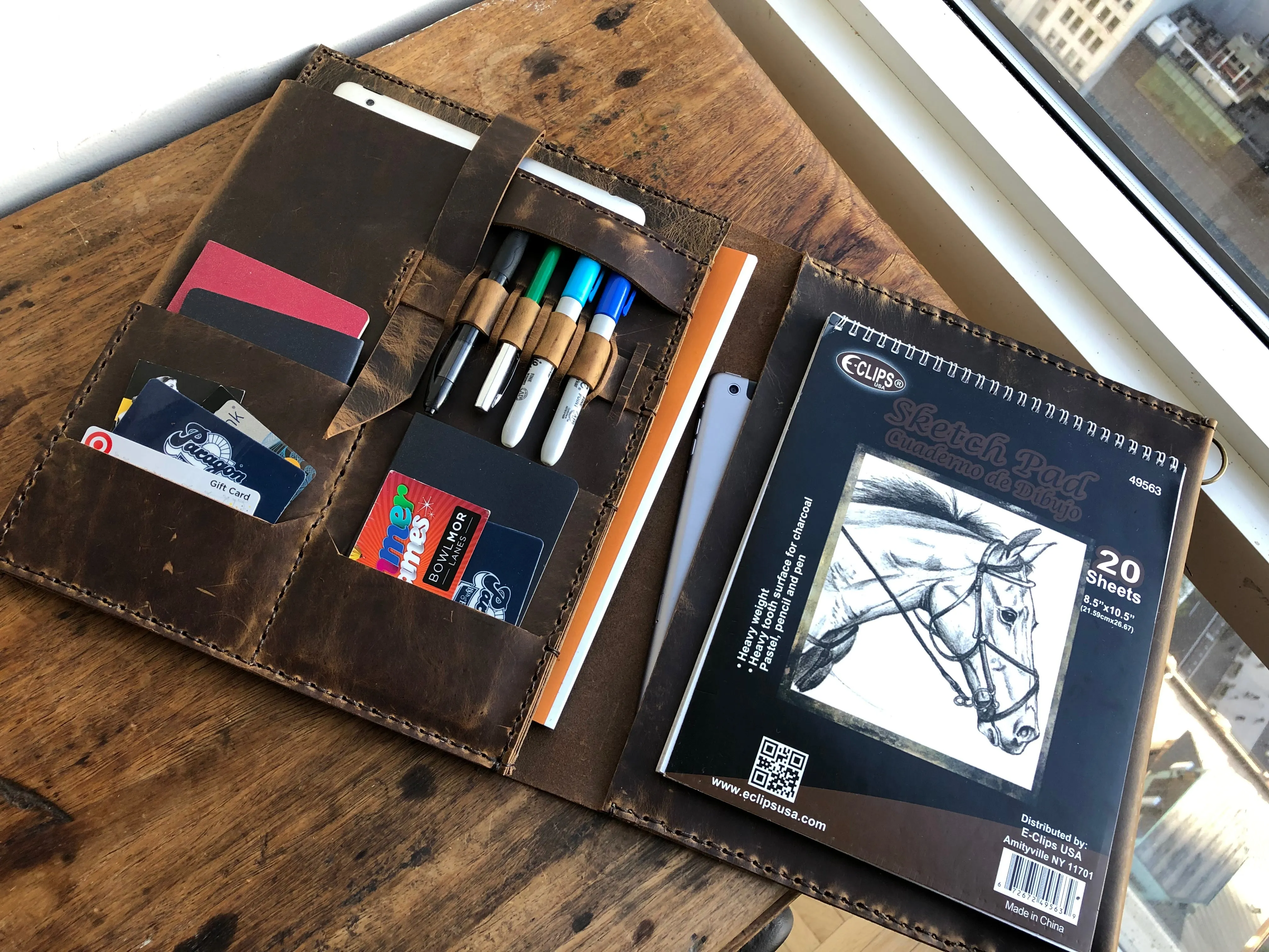 Leather Business Portfolio , Notepad Holder, Portfolio Organizer