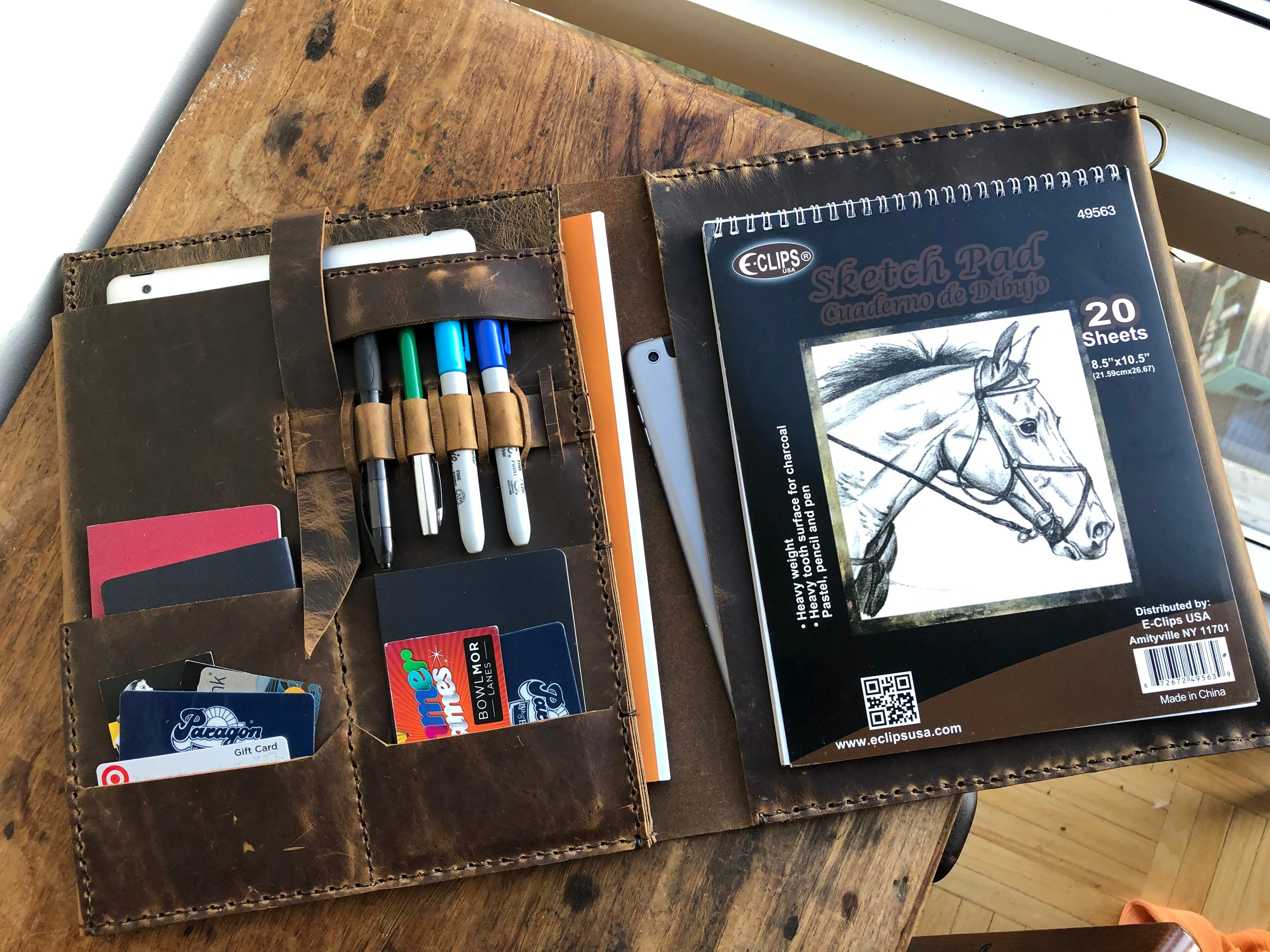 Leather Business Portfolio , Notepad Holder, Portfolio Organizer