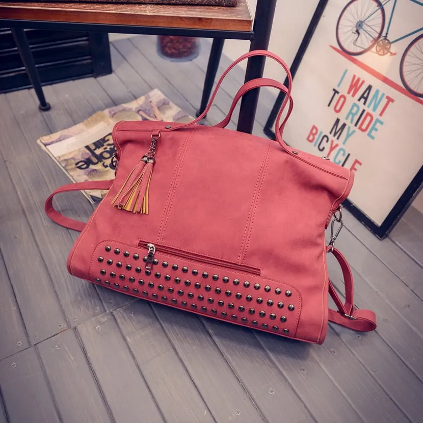Leather Fashion Rivet Women Handbags