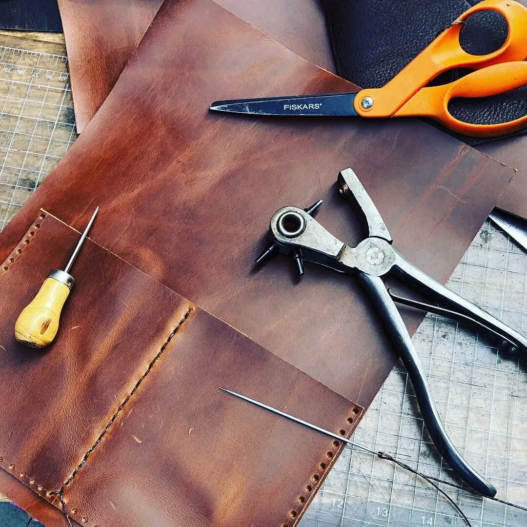 Leather portfolio / Zippered portfolio / Leather Notepad holder
