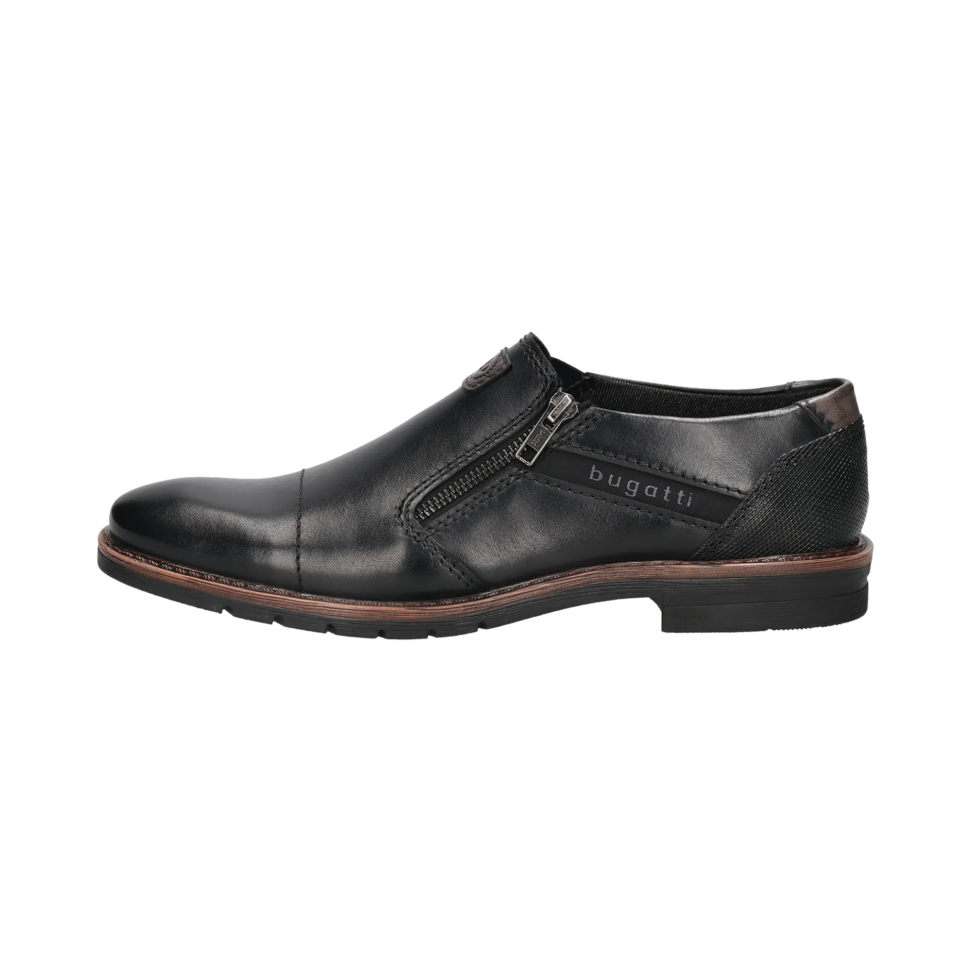 Leder Slip on schwarz