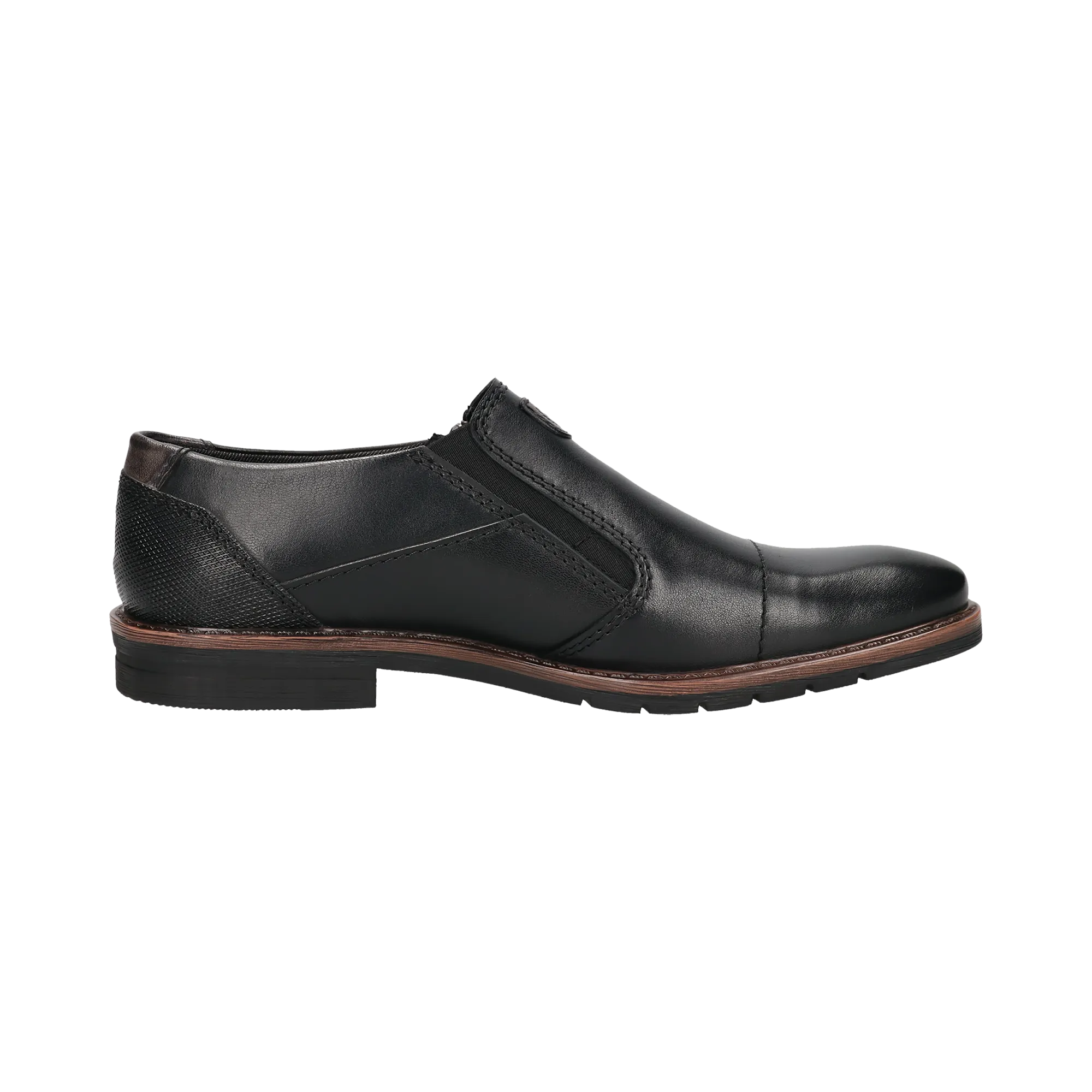 Leder Slip on schwarz