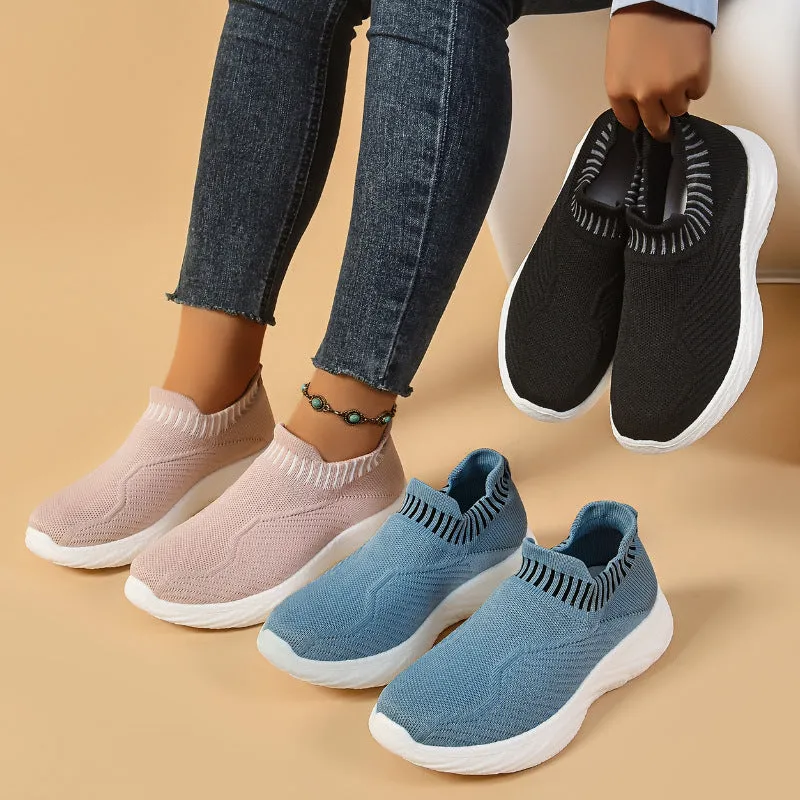 Lightweight and Water-Resistant Slip-On Sneakers for Women