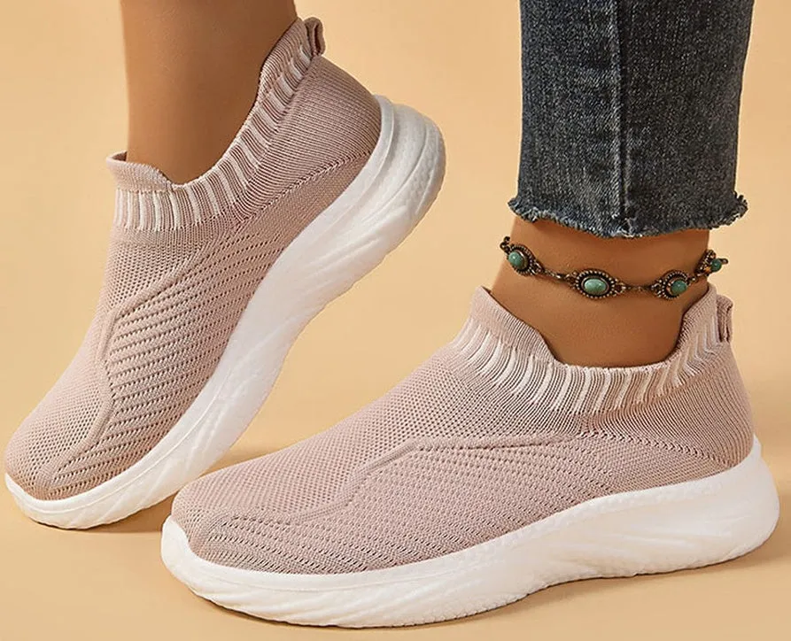 Lightweight and Water-Resistant Slip-On Sneakers for Women