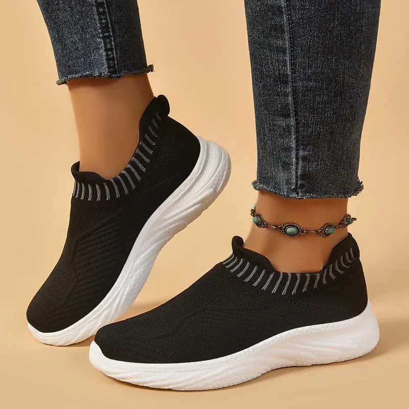 Lightweight and Water-Resistant Slip-On Sneakers for Women