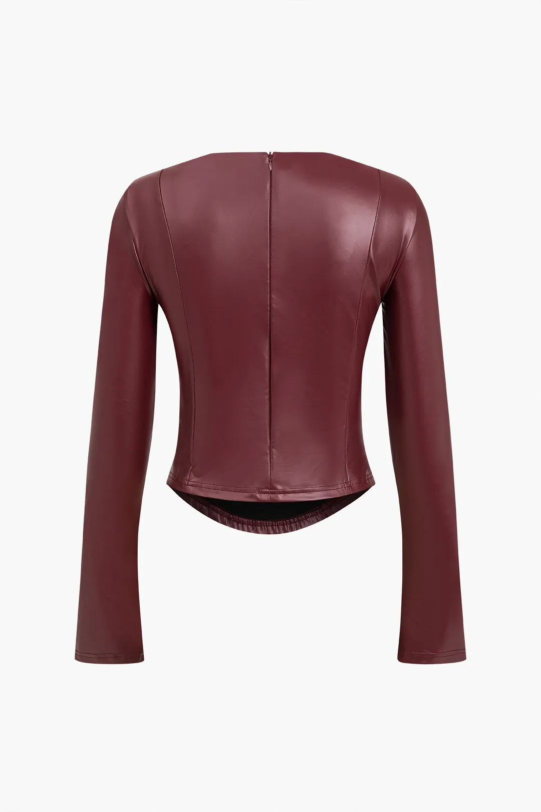 Lily - Sleek Zipper Design Woman's Long Sleeve Shirt