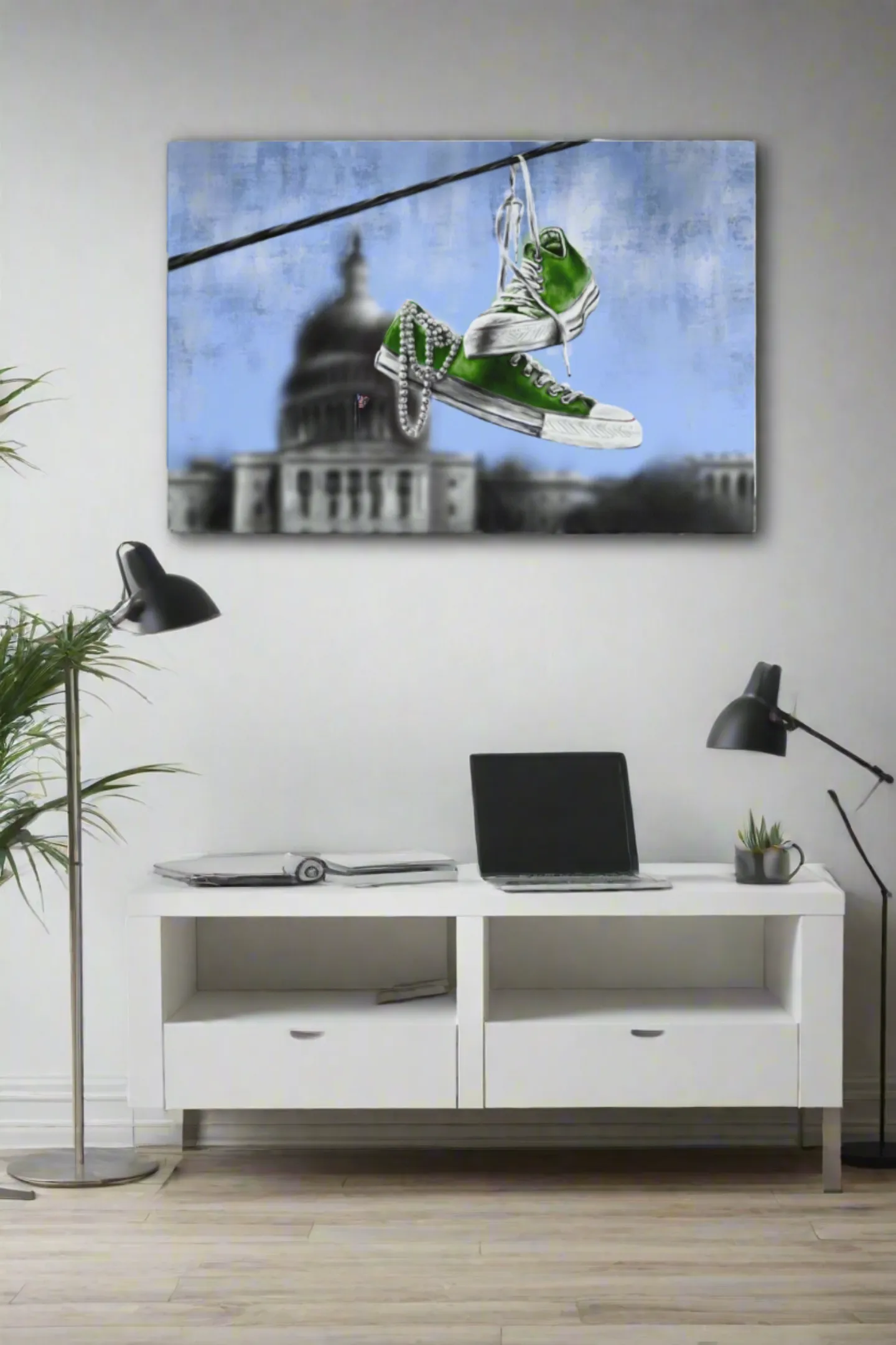 Lime | Chucks & Pearls Canvas