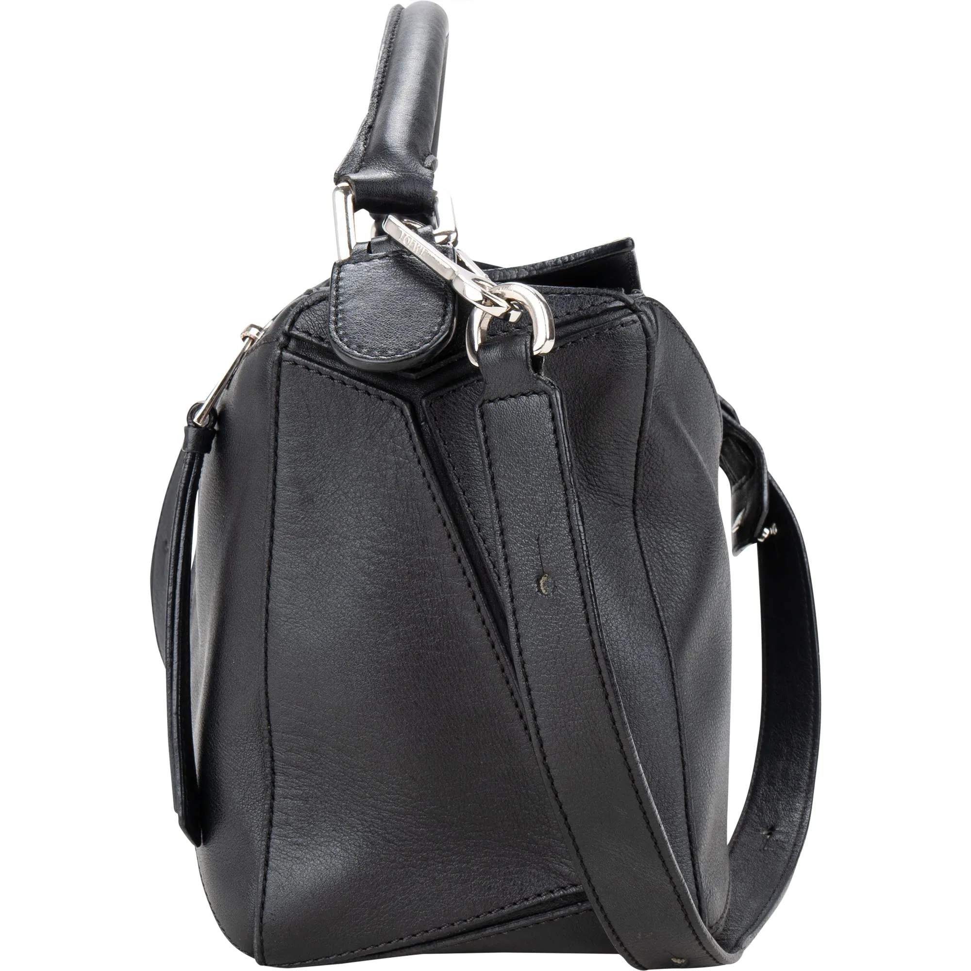 Loewe Black Leather Puzzle Handbag