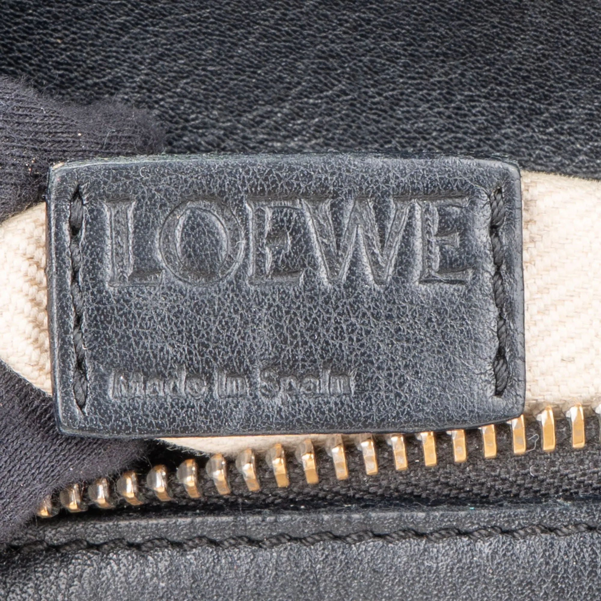 Loewe Black Leather Puzzle Handbag