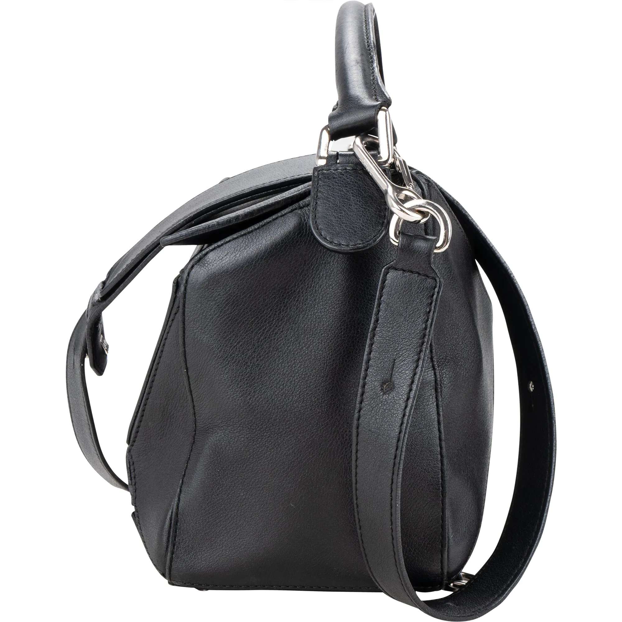 Loewe Black Leather Puzzle Handbag