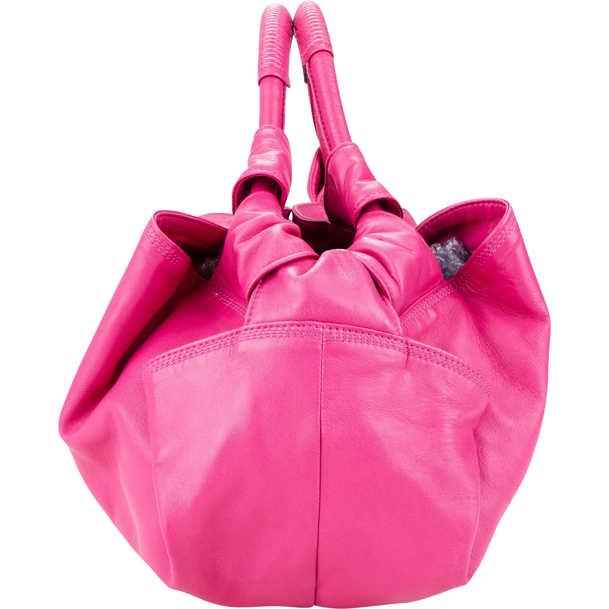 Loewe Pink Leather Mistral Handbag