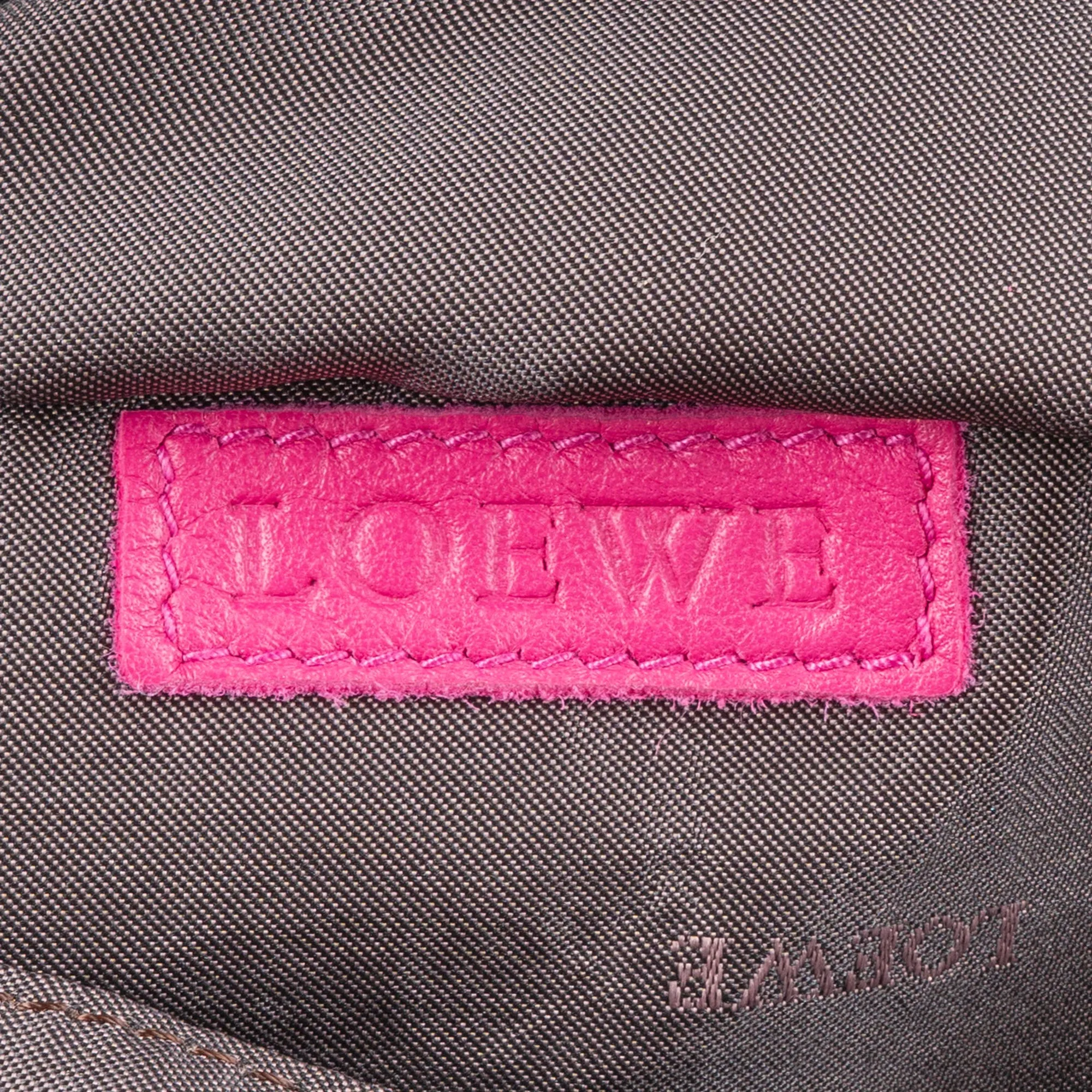 Loewe Pink Leather Mistral Handbag