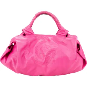 Loewe Pink Leather Mistral Handbag