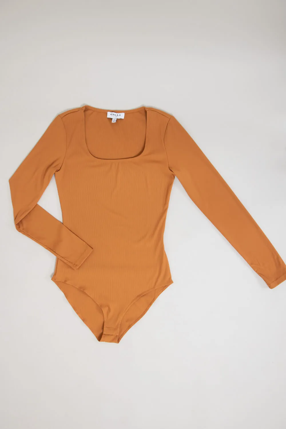 Long Sleeve Bodysuit for Women in Camel | UT3067-CAMEL