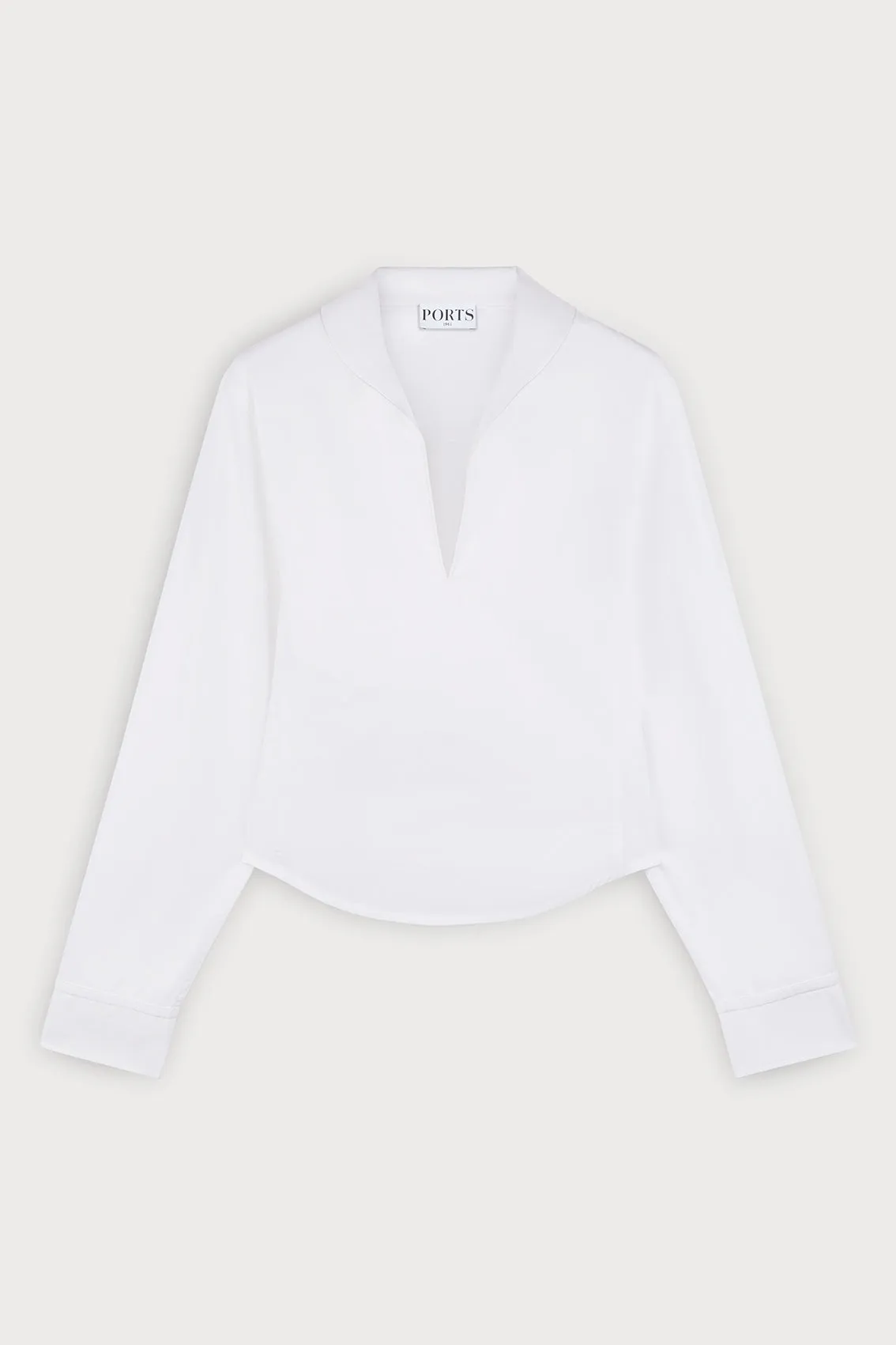 LONG-SLEEVE SHIRT IN OPTIC WHITE