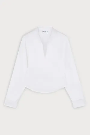 LONG-SLEEVE SHIRT IN OPTIC WHITE