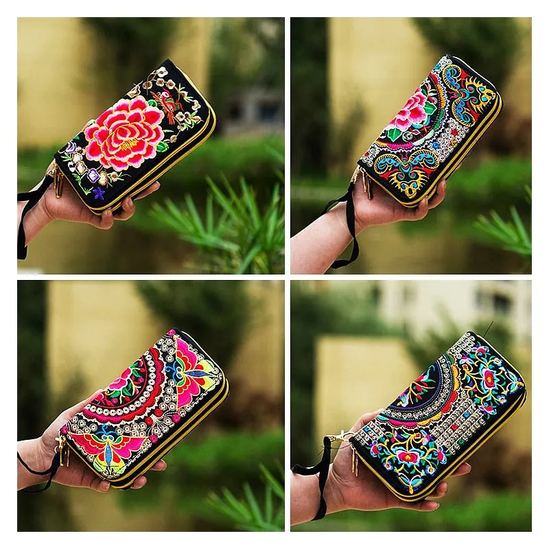 Long Zipper Coin Card Holder Women Wallets