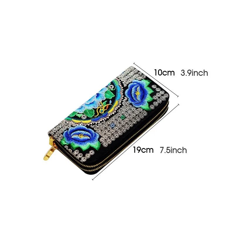 Long Zipper Coin Card Holder Women Wallets