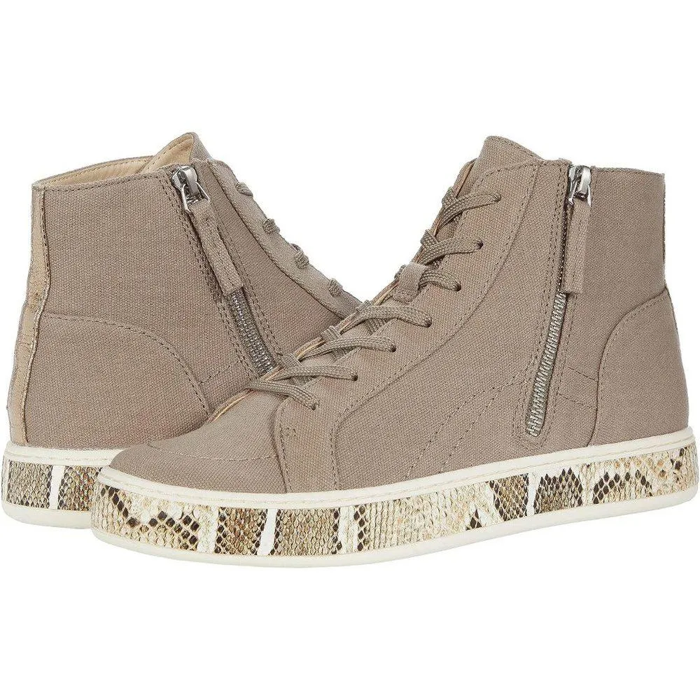 Loreli Olive Canvas High Top Sneakers
