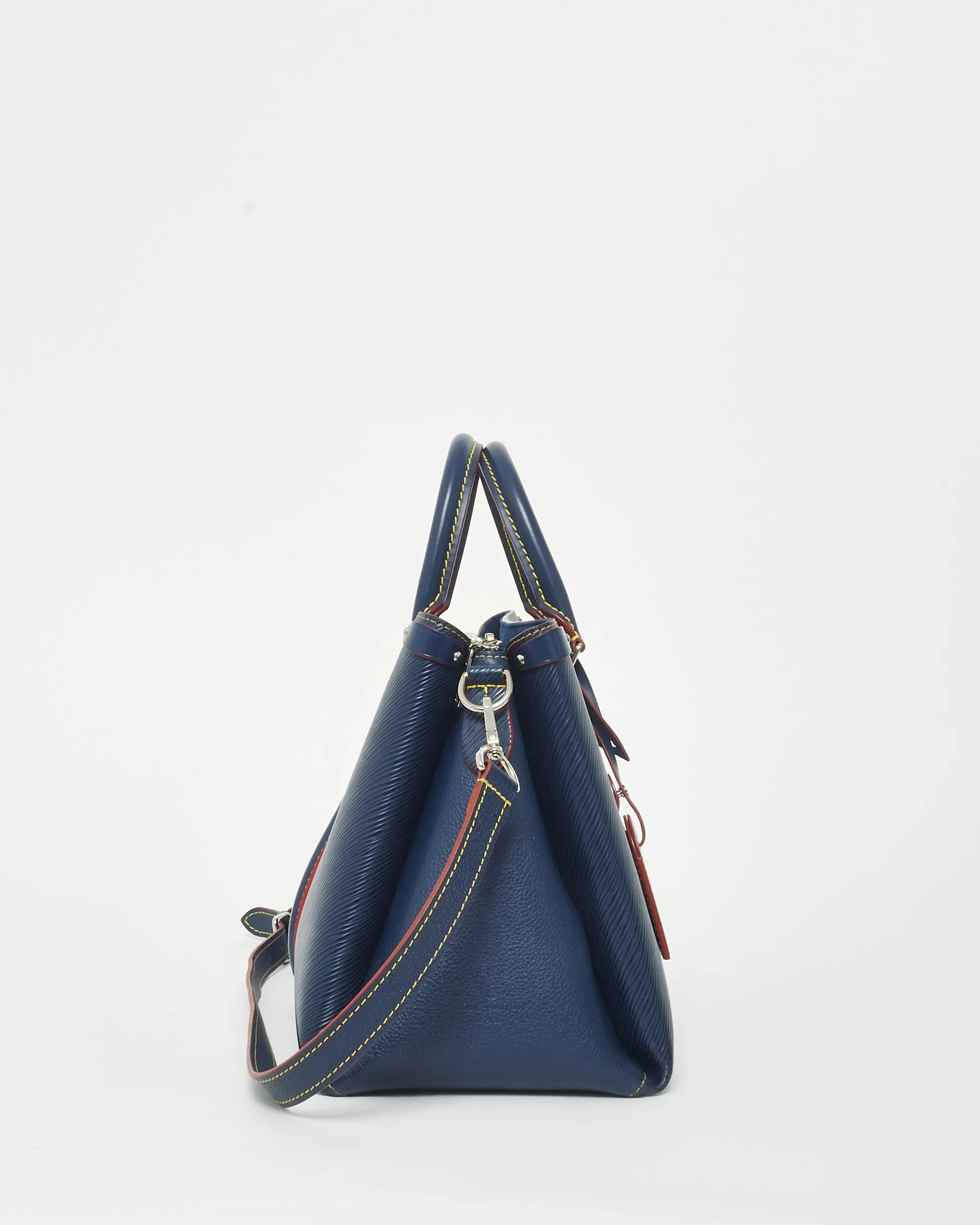 Louis Vuitton Navy Blue Epi Leather & Red Trim Souffot MM Bag