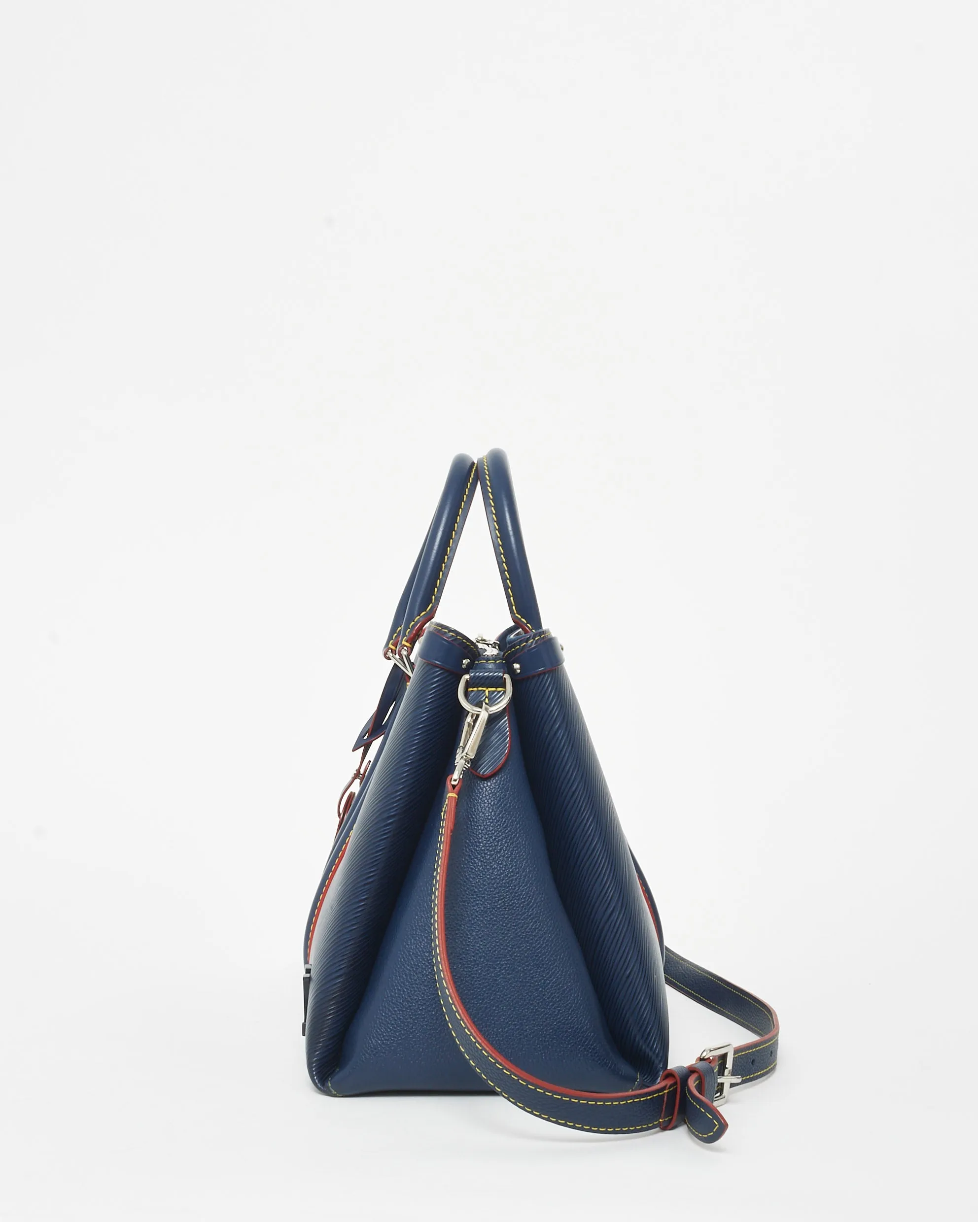 Louis Vuitton Navy Blue Epi Leather & Red Trim Souffot MM Bag