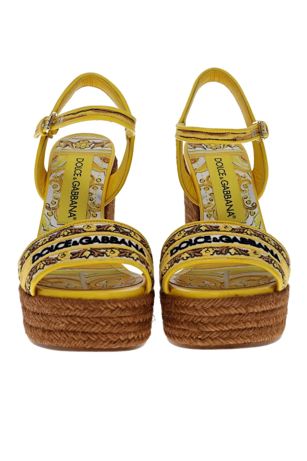 Majolica Gialla Espadrille Wedge Sandal