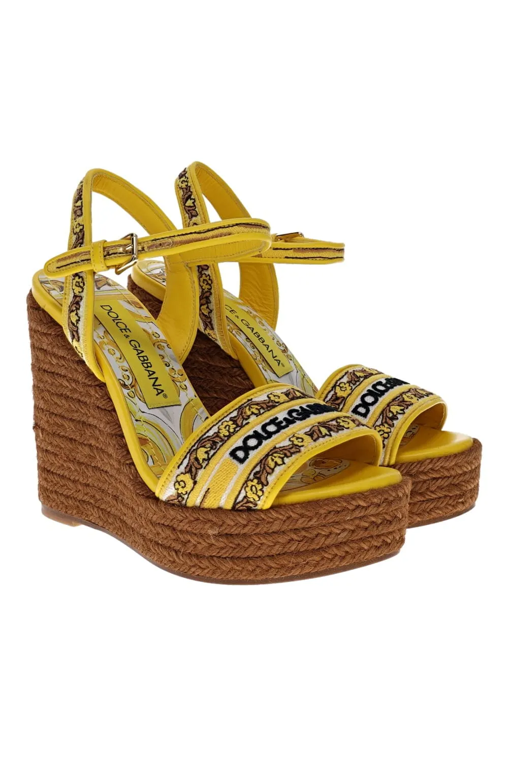 Majolica Gialla Espadrille Wedge Sandal