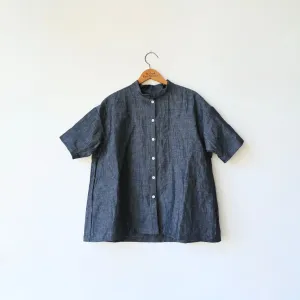 Makié Cotton/Linen Blouse - Denim Blue