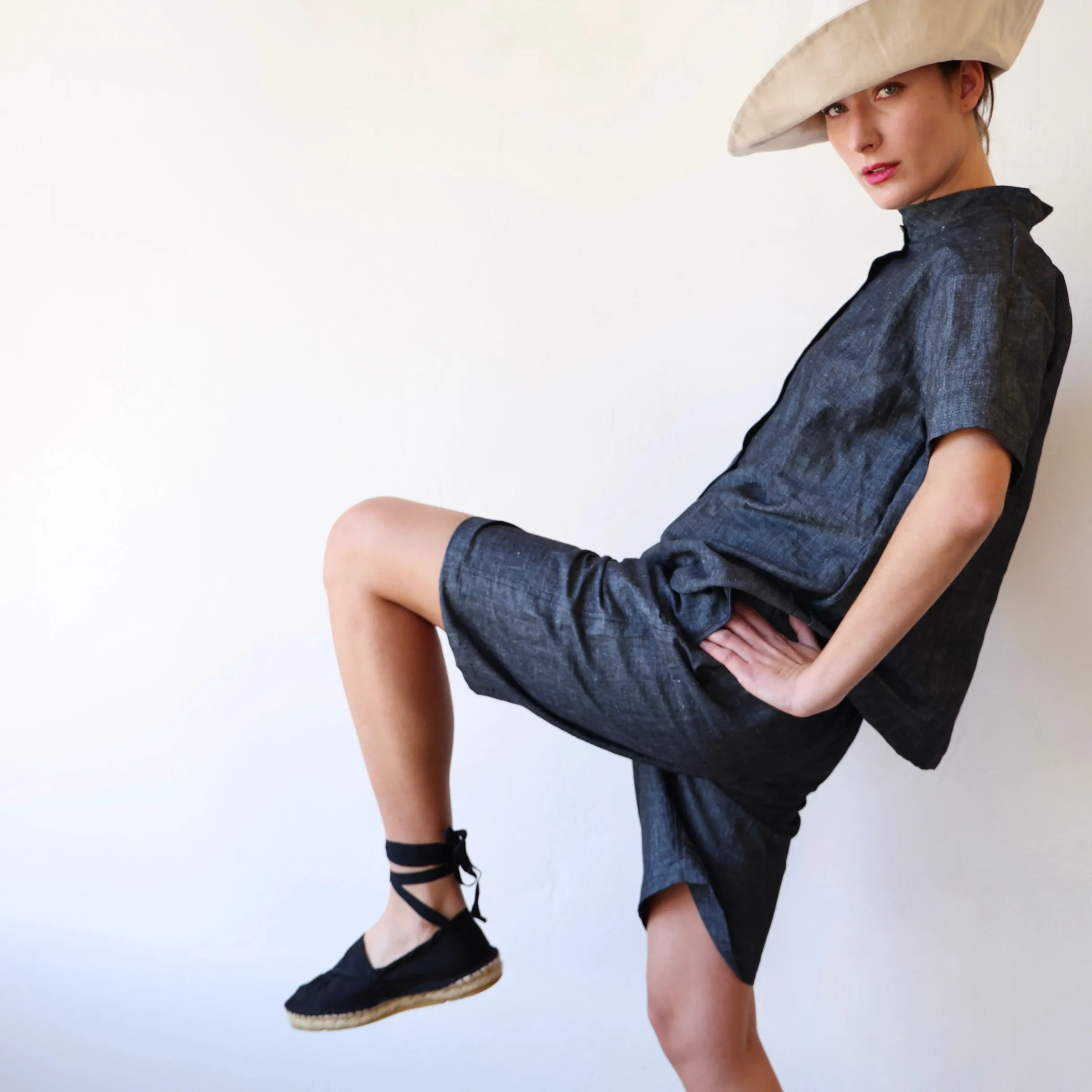 Makié Cotton/Linen Blouse - Denim Blue