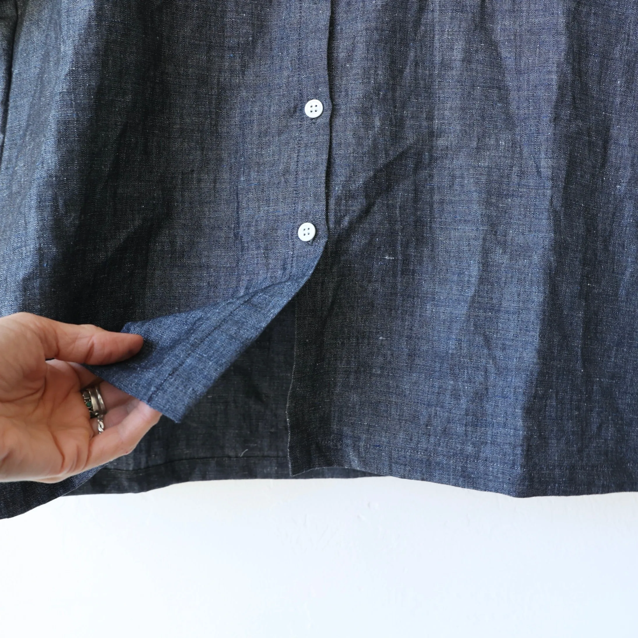 Makié Cotton/Linen Blouse - Denim Blue