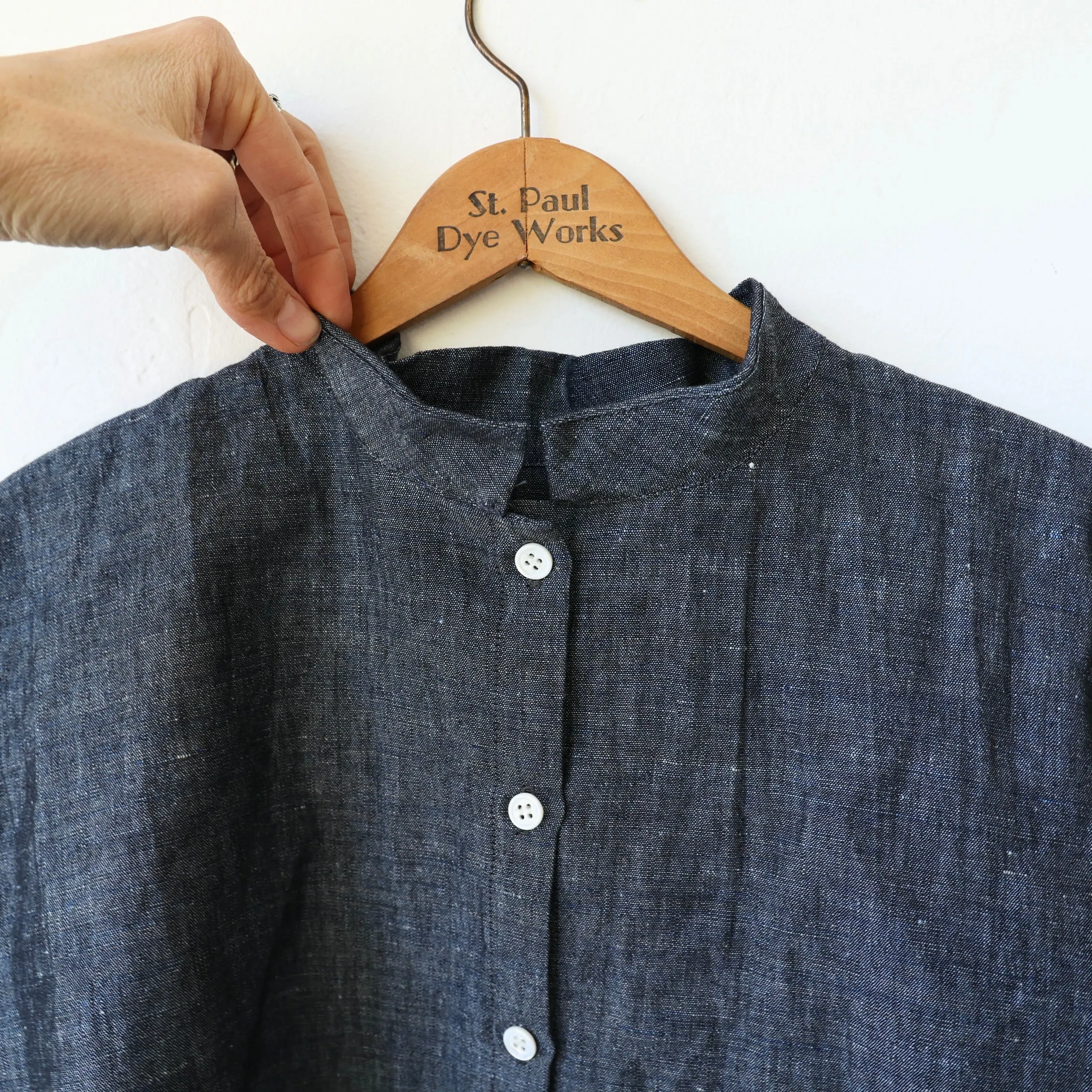 Makié Cotton/Linen Blouse - Denim Blue