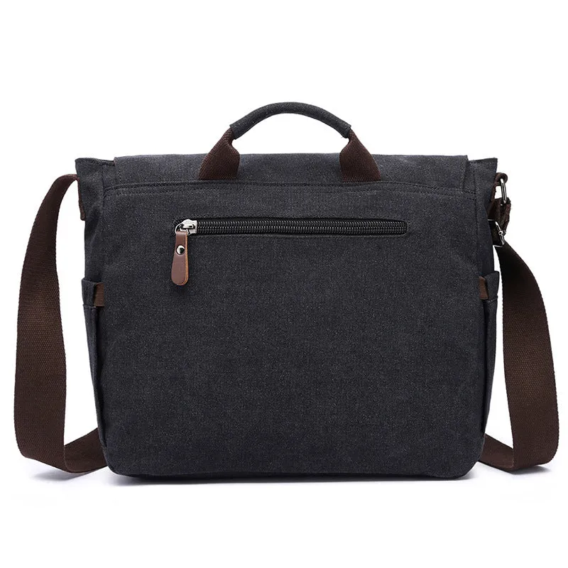 Male Canvas Business Briefcase Crossbody Handbags