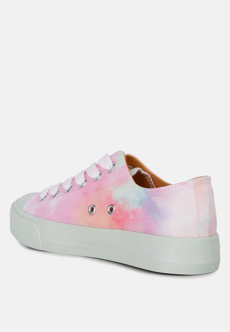 Maverick Tie Dye Printed Canvas Sneakers