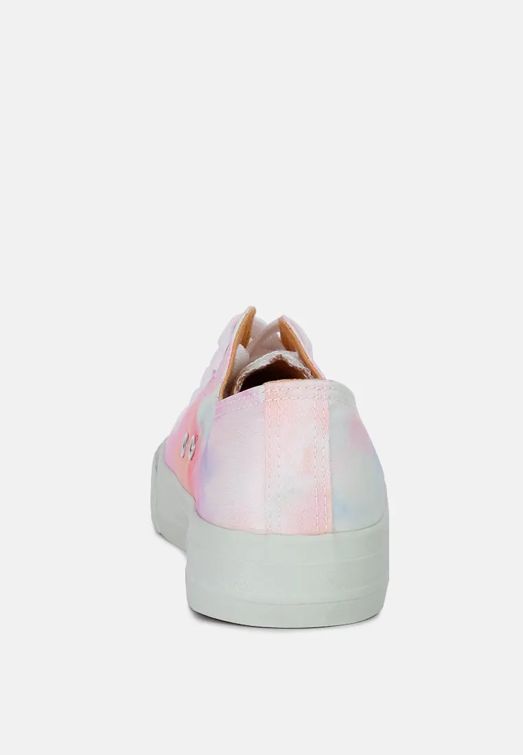 Maverick Tie Dye Printed Canvas Sneakers