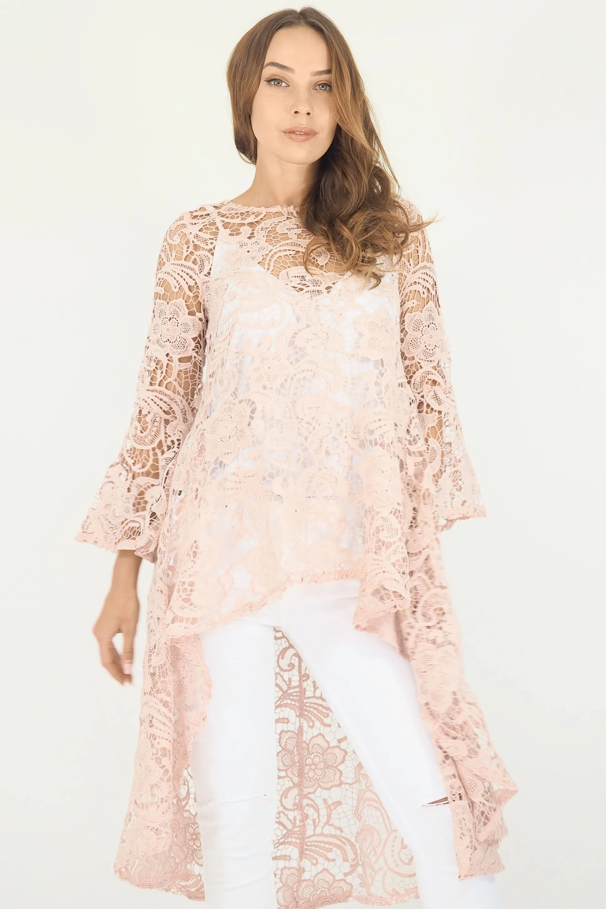 Maya lace top- Dusty Pink
