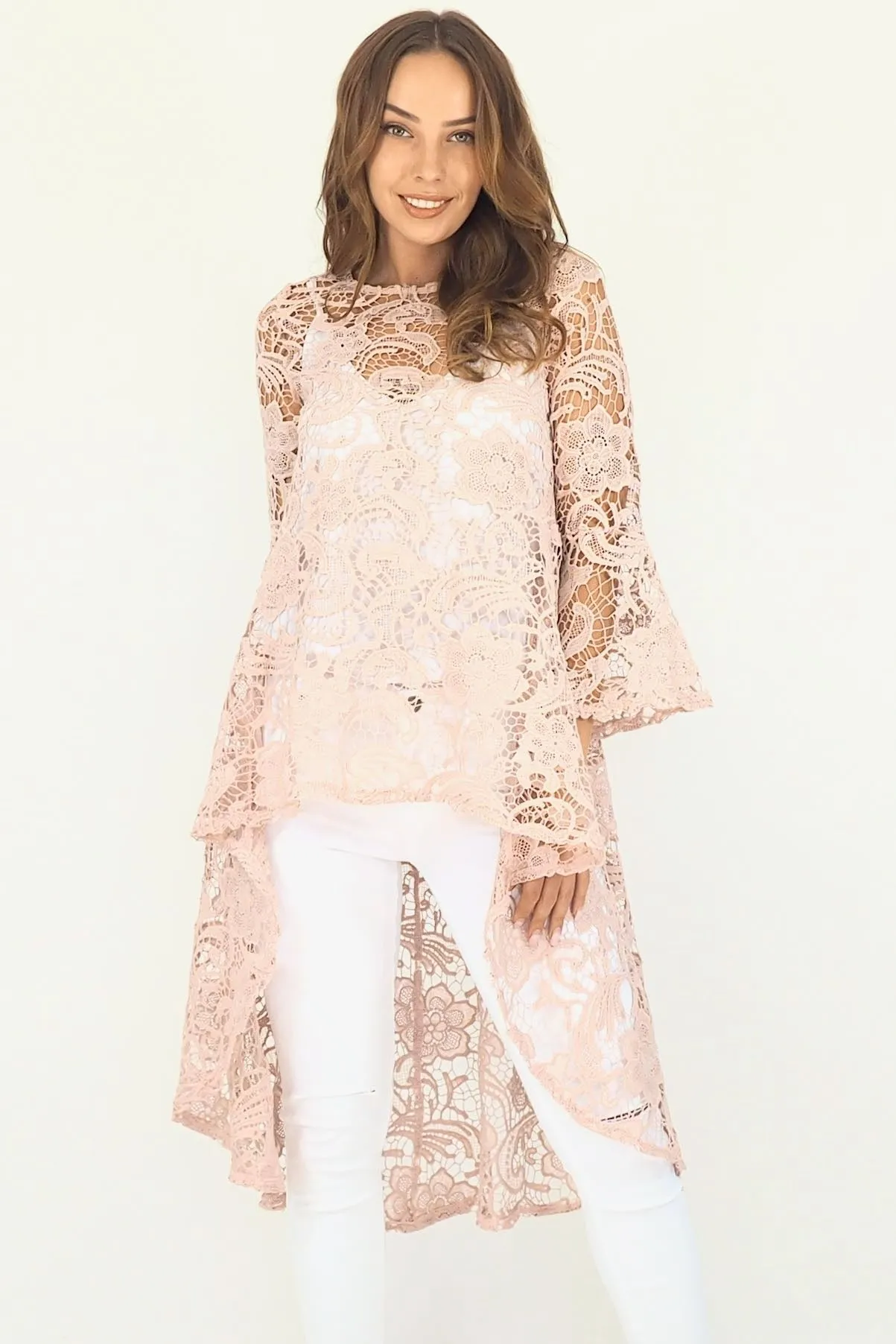 Maya lace top- Dusty Pink