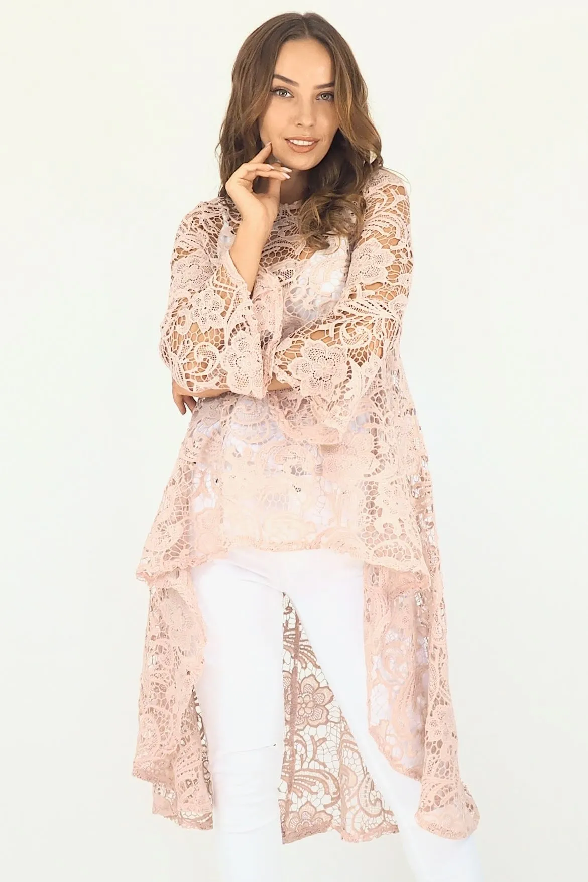 Maya lace top- Dusty Pink