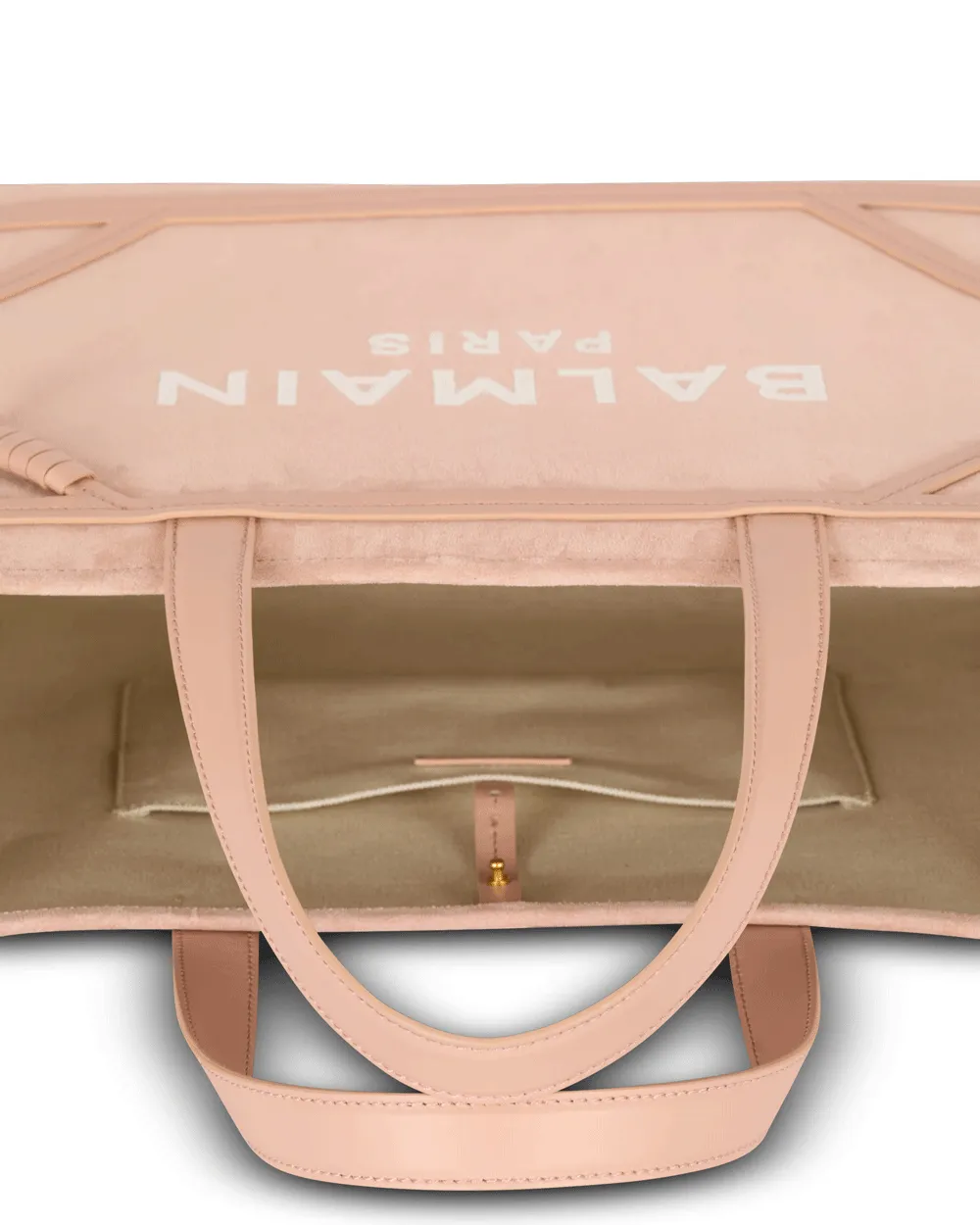 Medium Suede B-Army Tote in Nude Rose