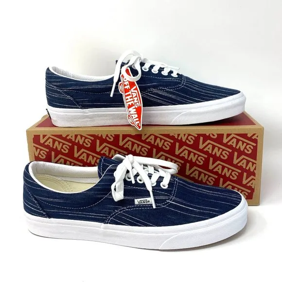💖MEGA SALE💖VANS Era Suiting Blue Navy Stripes Casual Textile Men's VN0A4U392RI