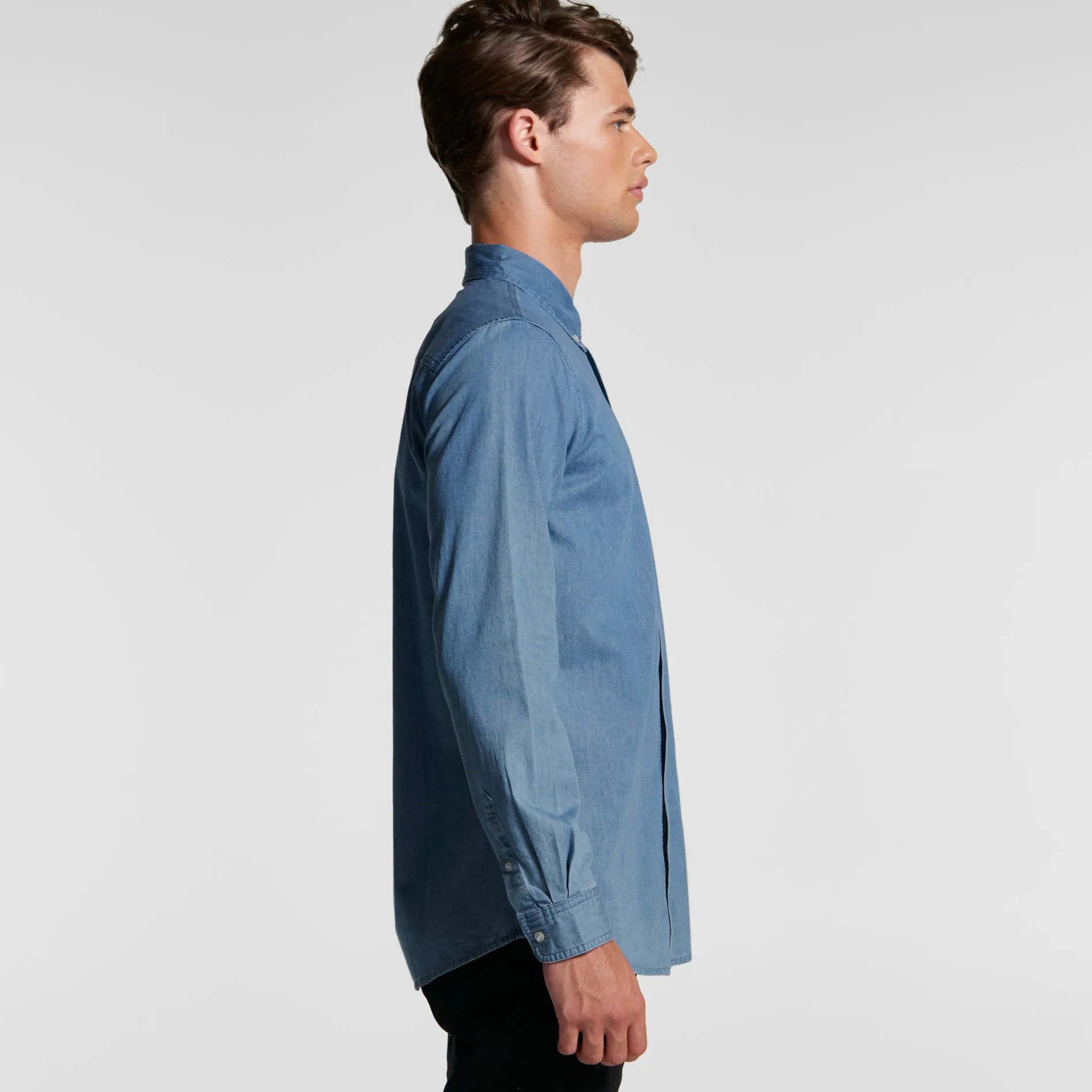 Mens Blue Denim Shirt (AS-5409)