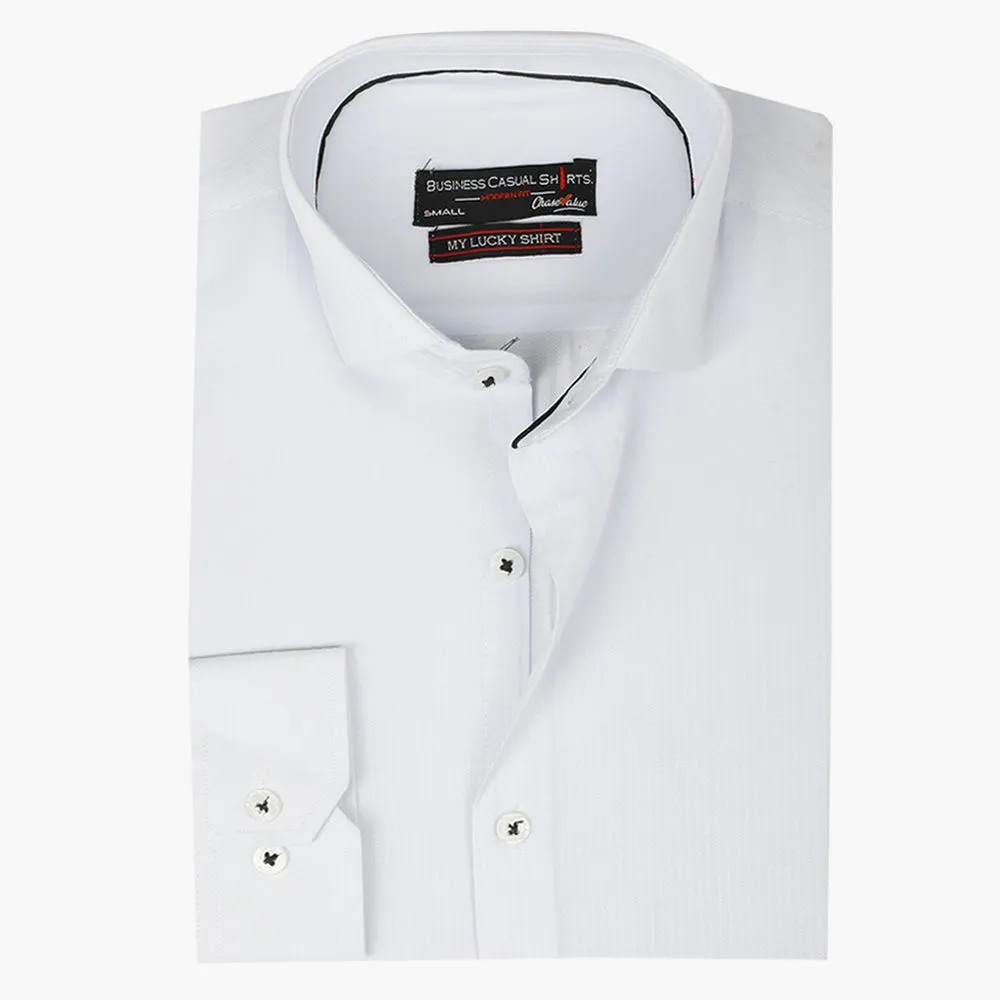 Men's Business Casual Shirt - White