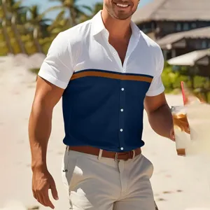 Men's Business Casual Short Sleeve Shirt 2410000447