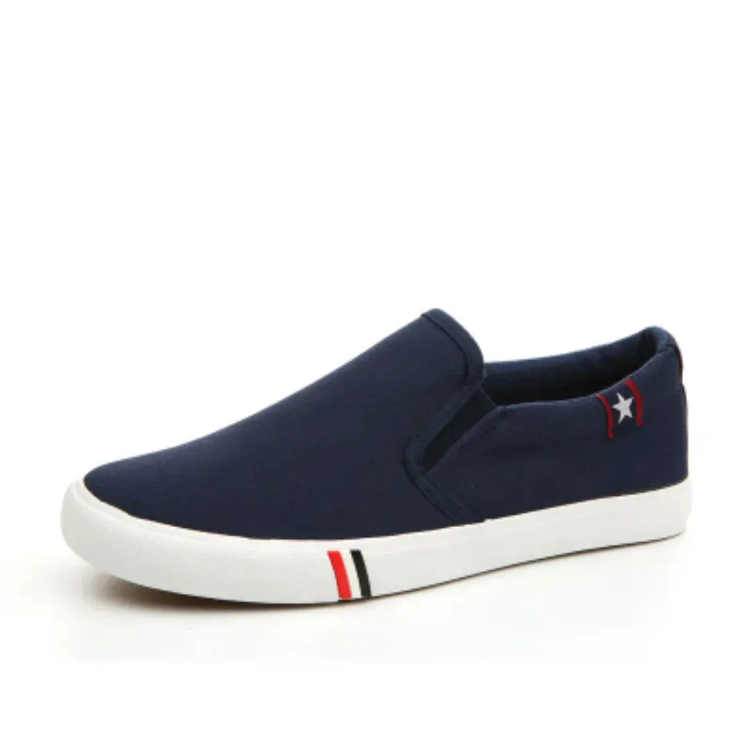 Men's Canvas Shoes Lightweight Casual Walking Sneakers With Rubber Sole, Men's Footwear