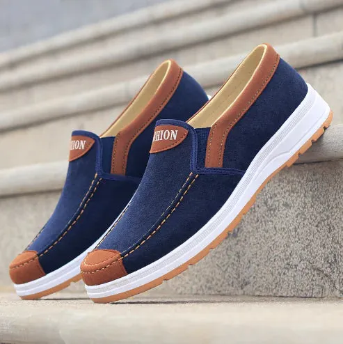Men's Casual Breathable Canvas Slip-On Sneakers