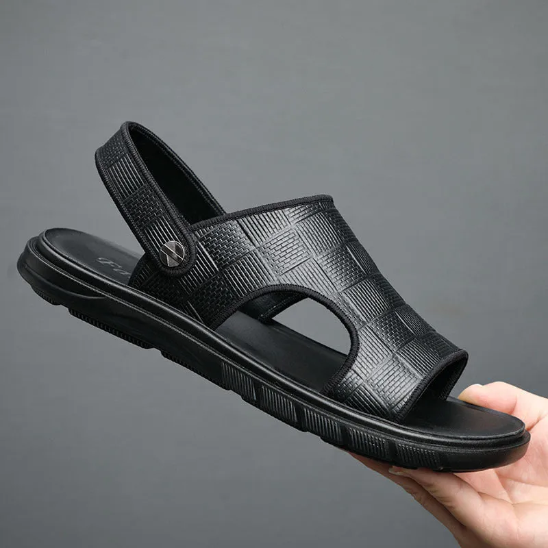 Men's Casual Leather Adjustable Handmade Sandals Water