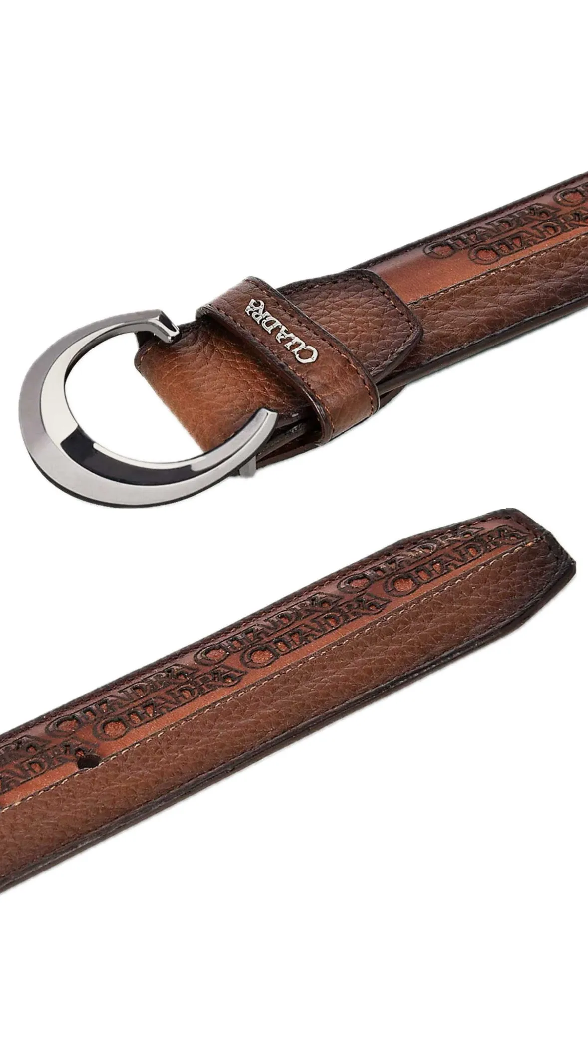 Men’s Cuadra Engraved honey urban leather belt