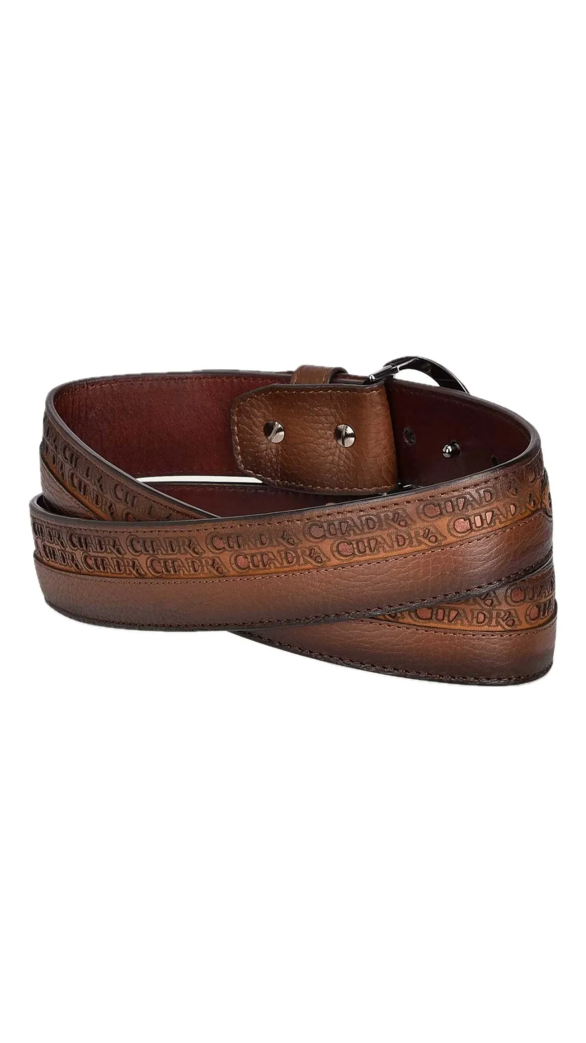 Men’s Cuadra Engraved honey urban leather belt