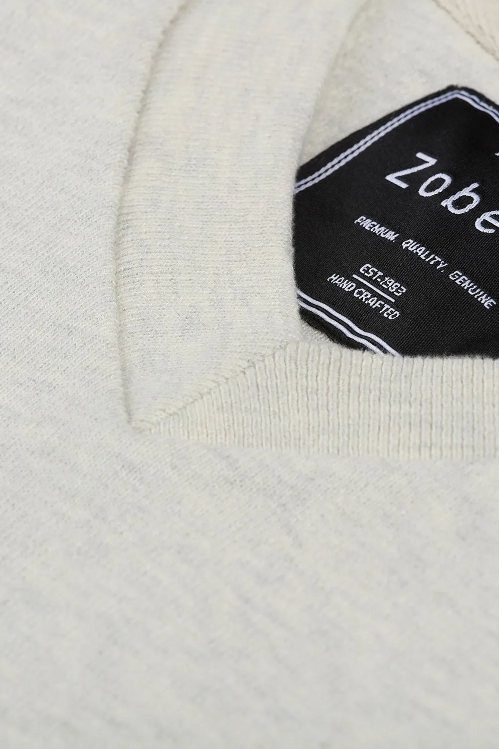 Men's Knit Navajo White V-Neck Sweatshirt