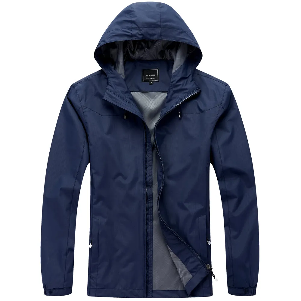 Men's Lightweight Rain Jacket - Grey